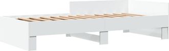 vidaXL Estructura De Cama Madera De Ingenier&iacute;a Blanca 100x200 Cm Vidaxl