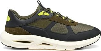 Geox U Spherica Ecub-5 - Heren - Sneakers - Groen - 40 EU - Leer - Schoenen