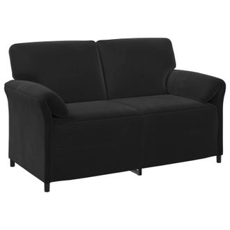 vidaXL Sof&aacute; De 2 Plazas Negro 158 X 83 X 95 Cm Terciopelo Vidaxl