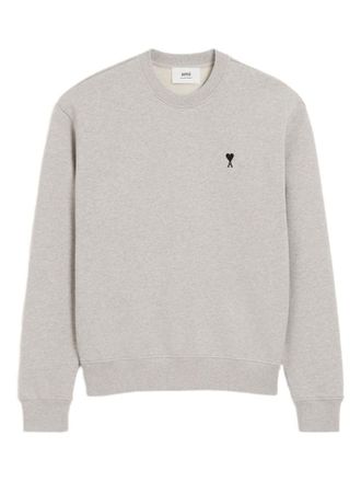 Ami Grey Crewneck Logo Sweatshirt