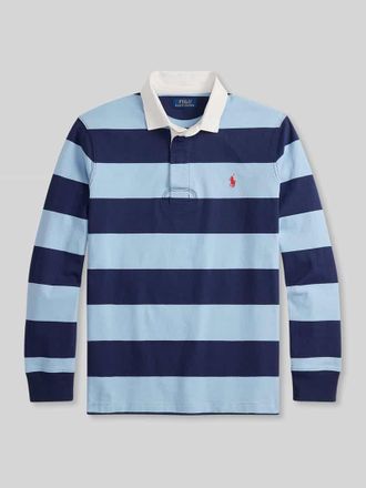 Polo Ralph Lauren Regular Fit Sweatshirt aus reiner Baumwolle Modell LS RUGBY M3 in Bleu, Gr&ouml;&szlig;e XL