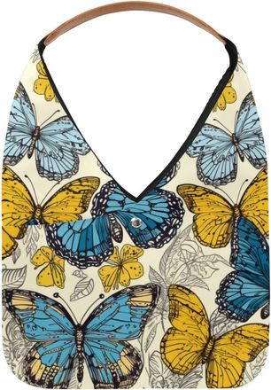 Generic Butterfly Reusable Lightweight Grocery Bags - Foldable Into Compact Pouch, Washable & Sturdy, Multipurpose for Shopping and Travel