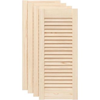vidaXL Puerta De Armario De Lamas 4 Uds 69x29,5 Cm Madera De Pino Vidaxl