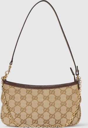 Gucci Gossip Small Shoulder Bag, Brown, GG Canvas