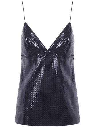 Alberta Ferretti Top Paillettes Jersey