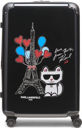 Karl Lagerfeld Up in Paris Upright Suitcase in Black at Nordstrom, Size Medium