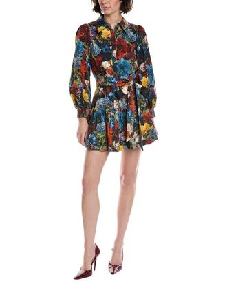 Alice & Olivia Alice + Olivia Lily Drop Waist Slim Shirt Dress