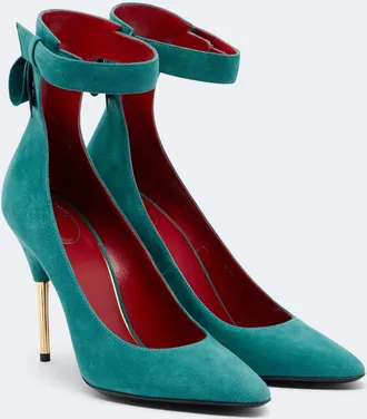 Valentino Garavani Fatale bow-detail suede pumps