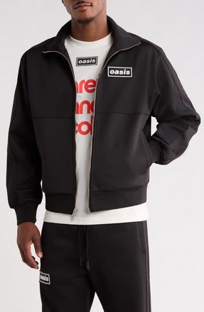 Pleasures x Oasis Forever Track Jacket in Black at Nordstrom, Size Xx-Large