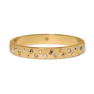 Brighton Womens B Radiant Hinged Bangle In Gold-Multi