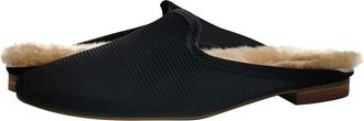 Farylrobin Faryl by Farylrobin Moka Slipper Womens Black Faux Fur Lined Mule JOBB231