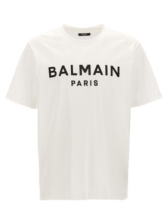 Balmain Mens Logo Print T-Shirt
