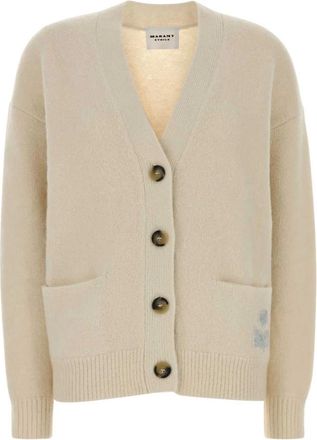 Isabel Marant Eborah Cardigan - Dames - Vesten - Wit - S - Leer - Truien & Vesten