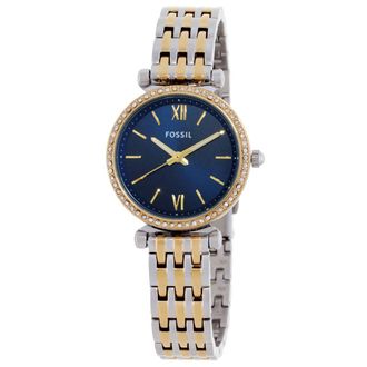 Fossil Carlie Quartz Crystal Blue Dial Ladies Watch ES5438
