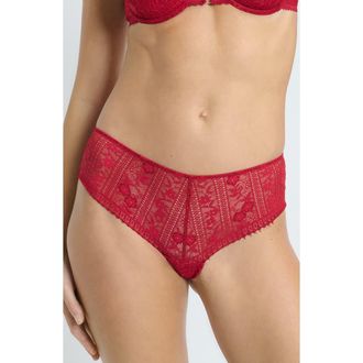 Etam Aura Lace Shorty Panties in Red at Nordstrom, Size Xx-Small