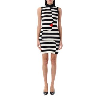 Balmain Graphic Print Mini Dress Elegant Design