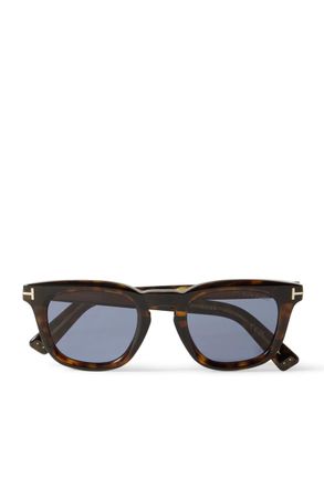Tom Ford Round-Frame Tortoiseshell Acetate Sunglasses