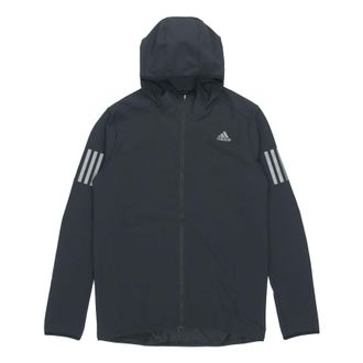 adidas Woven hooded Sports Tops Jacket Black CY5776