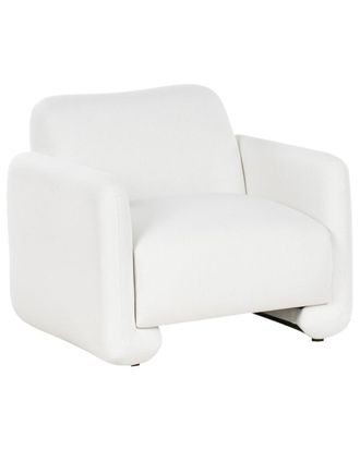 Beliani Sill&oacute;n tela blanco