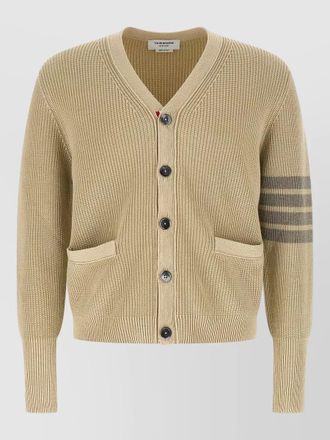 Thom Browne knit cardigan stripe detail v neckline