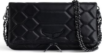 Zadig&Voltaire Rock X-Large Scaled Crossbody Bag in Noir at Nordstrom