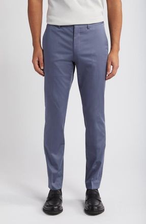 HUGO BOSS Hesten Stretch Cotton Pants in Medium Blue at Nordstrom, Size 32