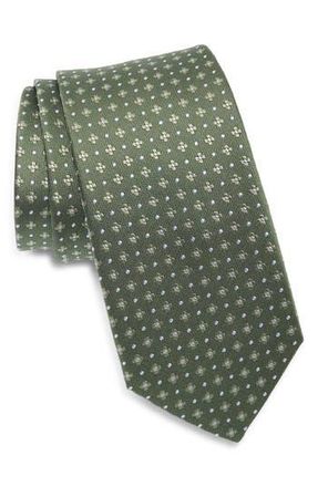 Duchamp Floral Neat Silk Tie in Green at Nordstrom Rack
