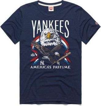 Homage Mens Homage Navy New York Yankees Americas Pastime Tri-Blend T-Shirt at Nordstrom, Size Xx-Large