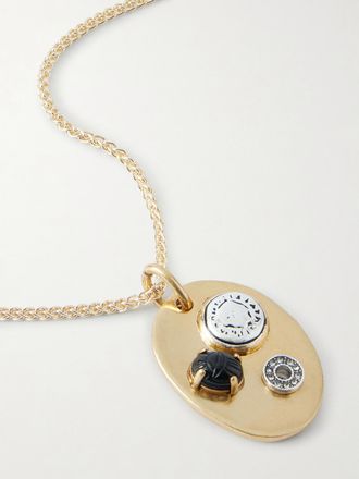 Maison Mayle Collana Con Finitura Oro, Vetro, Peltro E Cristalli Arpelle