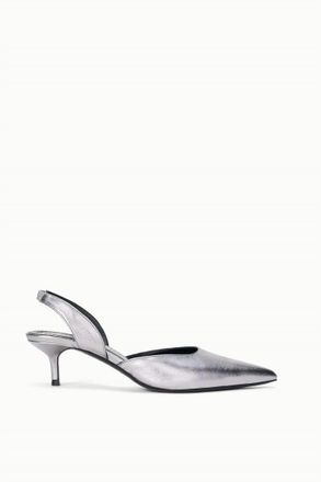 Staud Womens Sebastian Slingback Pumps In Pewter