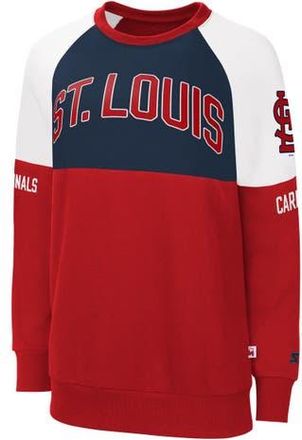 Starter Womens Starter Red/Navy St. Louis Cardinals Baseline Raglan Pullover Sweatshirt at Nordstrom, Size X-Small