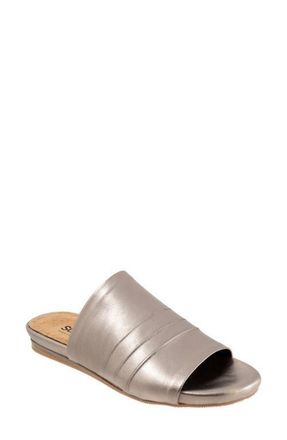 Softwalk Camano Slide Sandal in Pewter at Nordstrom, Size 10.5