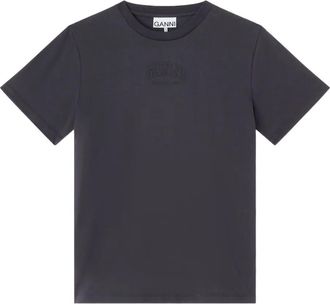 Ganni T-shirt met logo - Grijs