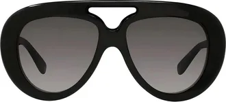 Loewe Curvy Black Pilot Sunglasses