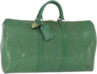 Louis Vuitton Pre-owned Vintage Weekendtas - Dames - Vintage Weekendtas - Groen - ONE Size - Leer - Vintage
