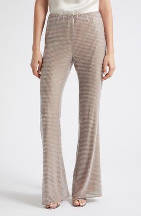 Toccin Gemma Sequin Pull On Pants in Taupe at Nordstrom, Size 00