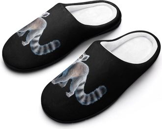 Generic Cute Lemur Funny Mens Cotton Slippers Soft Non-Slip Rubber Sole House Slipper Indoor Outdoor