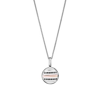 Orphelia Maxwell WoMens 925 Sterling Silver Chain with Pendant - Silver/Rose ZH-7501 - Silver & Rose Gold - One Size