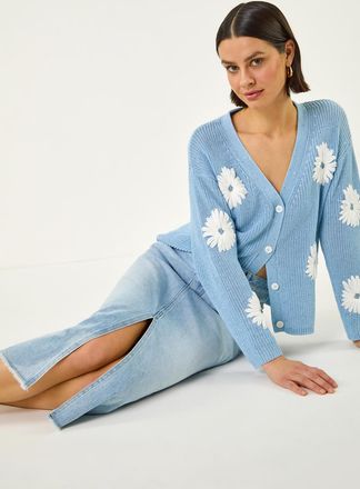 Roman Light Wash Midi Skirt