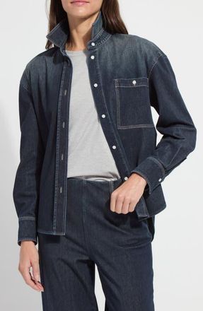 Lyss&eacute; Cassidy Denim Shacket in Indigo at Nordstrom, Size X-Small