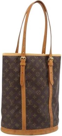 Louis Vuitton Pre-owned Vintage Monogram Canvas Shoulder Bag - Dames - Vintage Schoudertas - Bruin - ONE Size - Leer - Vintage