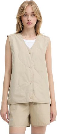 Sams&oslash;e & Sams&oslash;e Jassen, Dames, Beige, M, Leer, Sayuna Vest