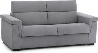 Dmora Dmora - Sof&aacute; Cama 2 Plazas Brusasco, Sof&aacute; Convertible Para Sal&oacute;n, Acolchado, Desenfundable, Calidad 100% Made In Italy, 205x95 H100 Cm, Gris Claro