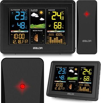 OEM Estaci&oacute;n Meteorol&oacute;gica Con Display Bd-907 Negra