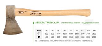 OEM Juco Ascia Tradizionale 2,5 Kg Con Manico In Legno Di Faggio