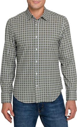 Brooklyn Brigade Grid Print Woven Long Sleeve Basic in Olive at Nordstrom, Size Xx-Large
