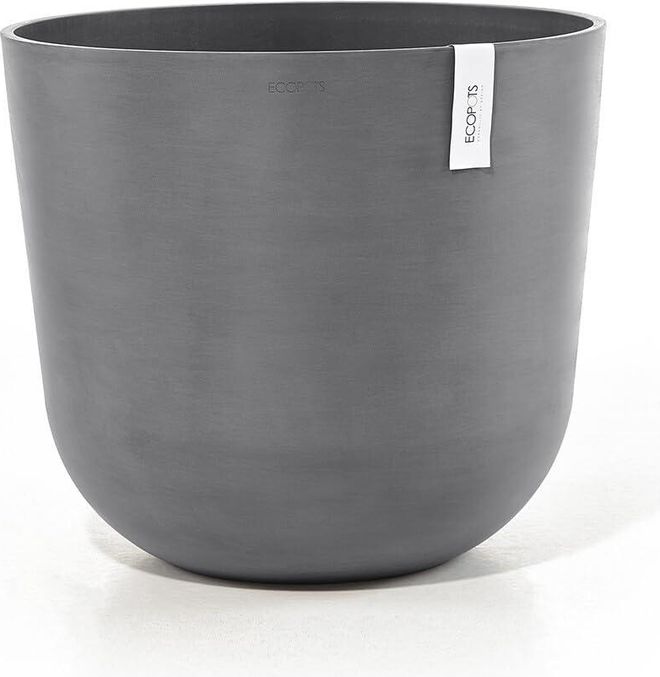 Ecopots Blumentopf Oslo Grau - mit Wasserversorgung - Durchmesser Ø 35 cm rund groß - Pflanzentopf aus Recycling Kunststoff - Übertopf modern für Indoor und O ab 84,00 €