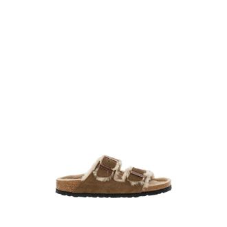 Birkenstock Arizona Shearling - Dames - Sandalen - Bruin - 39 EU - Wol - Schoenen