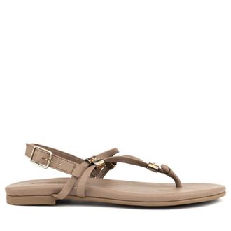 Sergio Moretti Open-Toe Flat Sandal - female - Sergio Moretti - Flat Sandals - Brown - 3 UK - Shoes