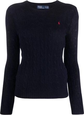 Polo Ralph Lauren Rondgebreide trui - Dames - Ronde hals truien - Blauw - XS - Wol - Truien & Vesten